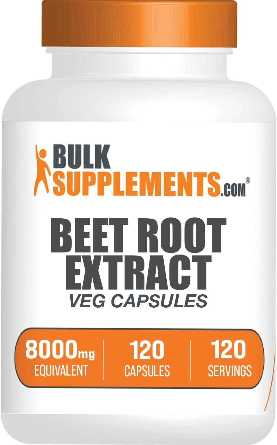 BULKSUPPLEMENTS.COM Beet Root Extract Capsules - Beet Root Supplements, Beet Root Capsules, Beet Root Pills - Vegan-Friendly, 8000Mg Equivalent, 1 Capsule per Serving, 120 Veg Capsules