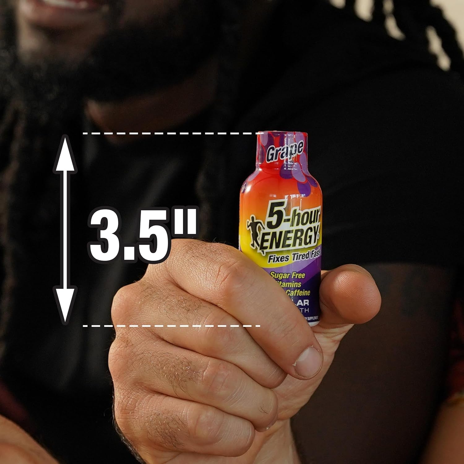 5-Hour ENERGY Regular Strength Energy Shot | Grape Flavor | 1.93 Oz. | 24 Count | Sugar-Free & Zero Calories | B-Vitamins & Amino Acids | 200Mg Caffeinated Energy Shot | Dietary Supplement