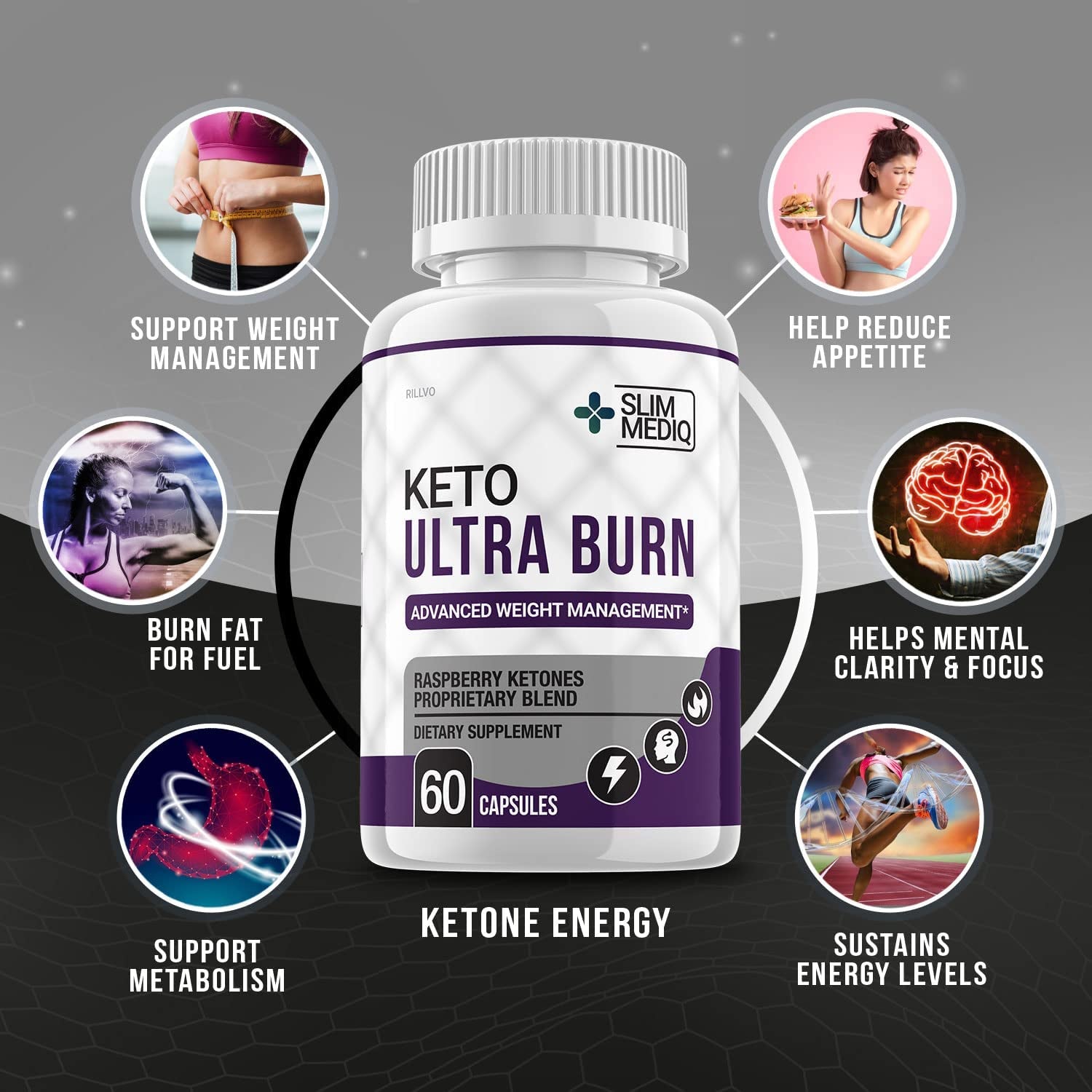 Keto Ultra Burn Supplement Pills, Advanced Ketogenic Formula (60 Capsules)