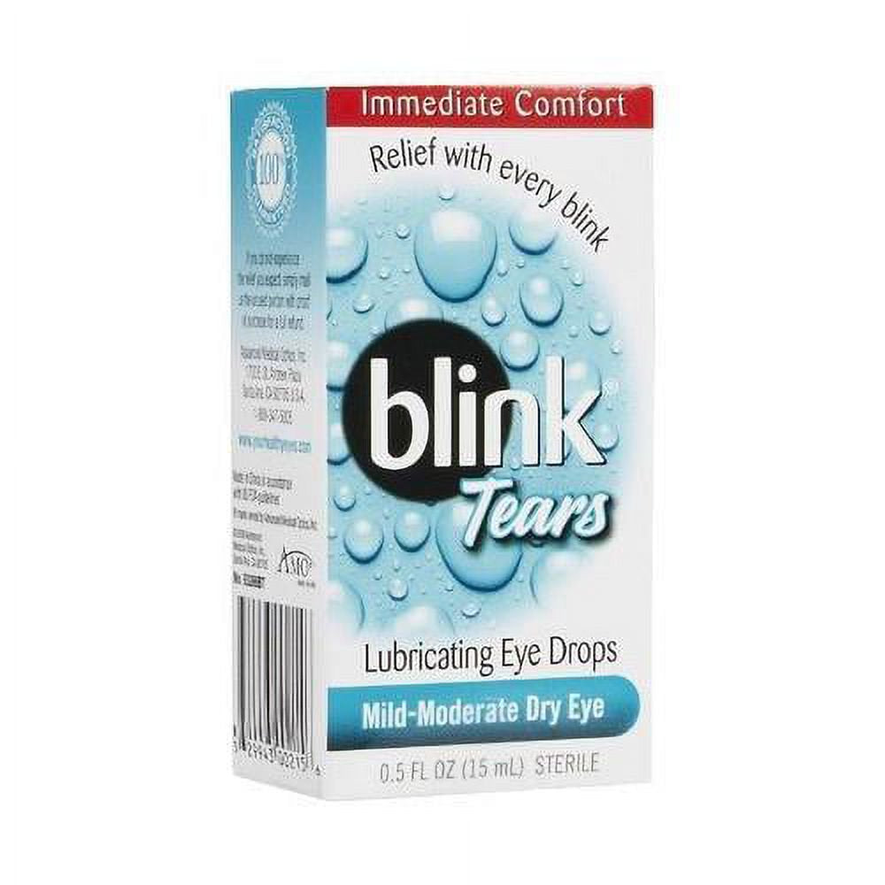 12 Pack Blink Tears Lubricating Eye Drops Mild-Moderate Dry Eye .5 Fl Oz Sterile