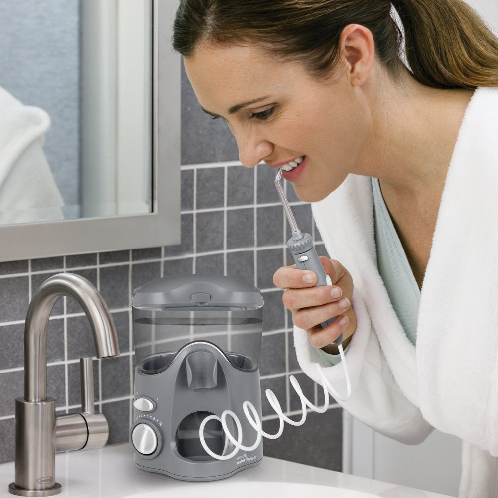 Waterpik Ultra Countertop Water Flosser Oral Irrigator, Modern Gray