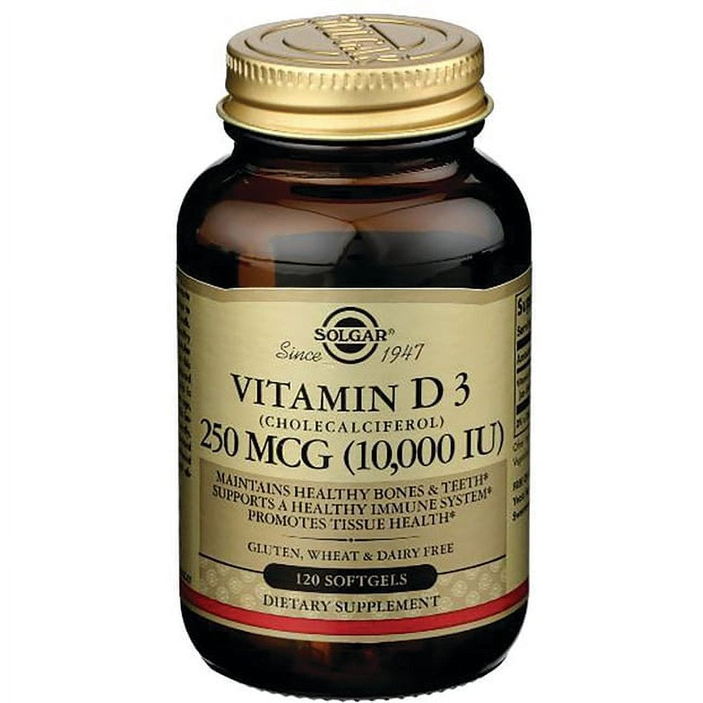 Solgar Vitamin D3 10,000 Iu Softgels, 120 Ct