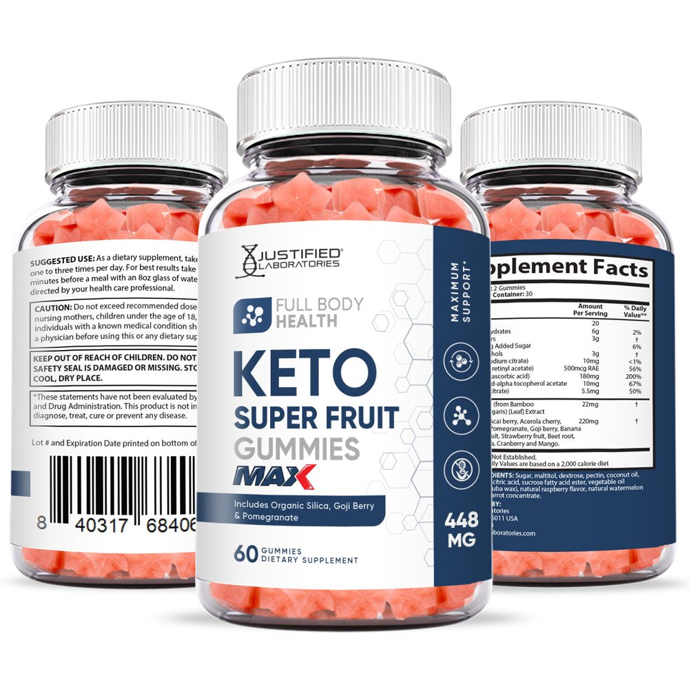 (3 Pack) Full Body Health Keto Max Gummies Dietary Supplement 180 Gummys