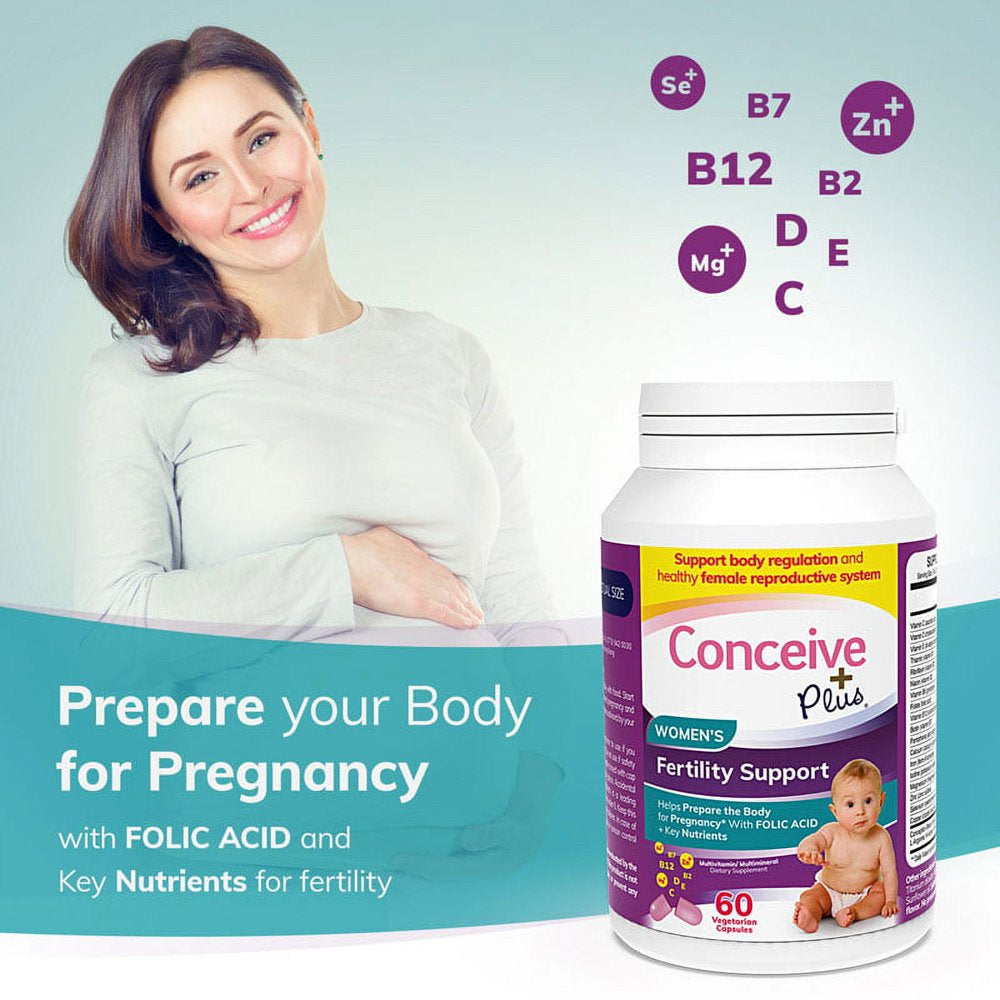 Conceive plus Womens Fertility Support - Conception Formula, Fertility Prenatal Vitamin, 60 Capsules, 30 Day Supply