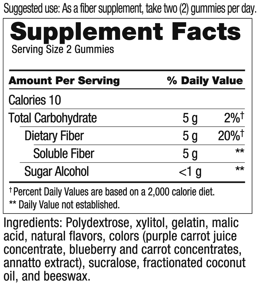 Vitafusion Fiber Well Gummies Prebiotic Fiber Supplement, 90 Ct