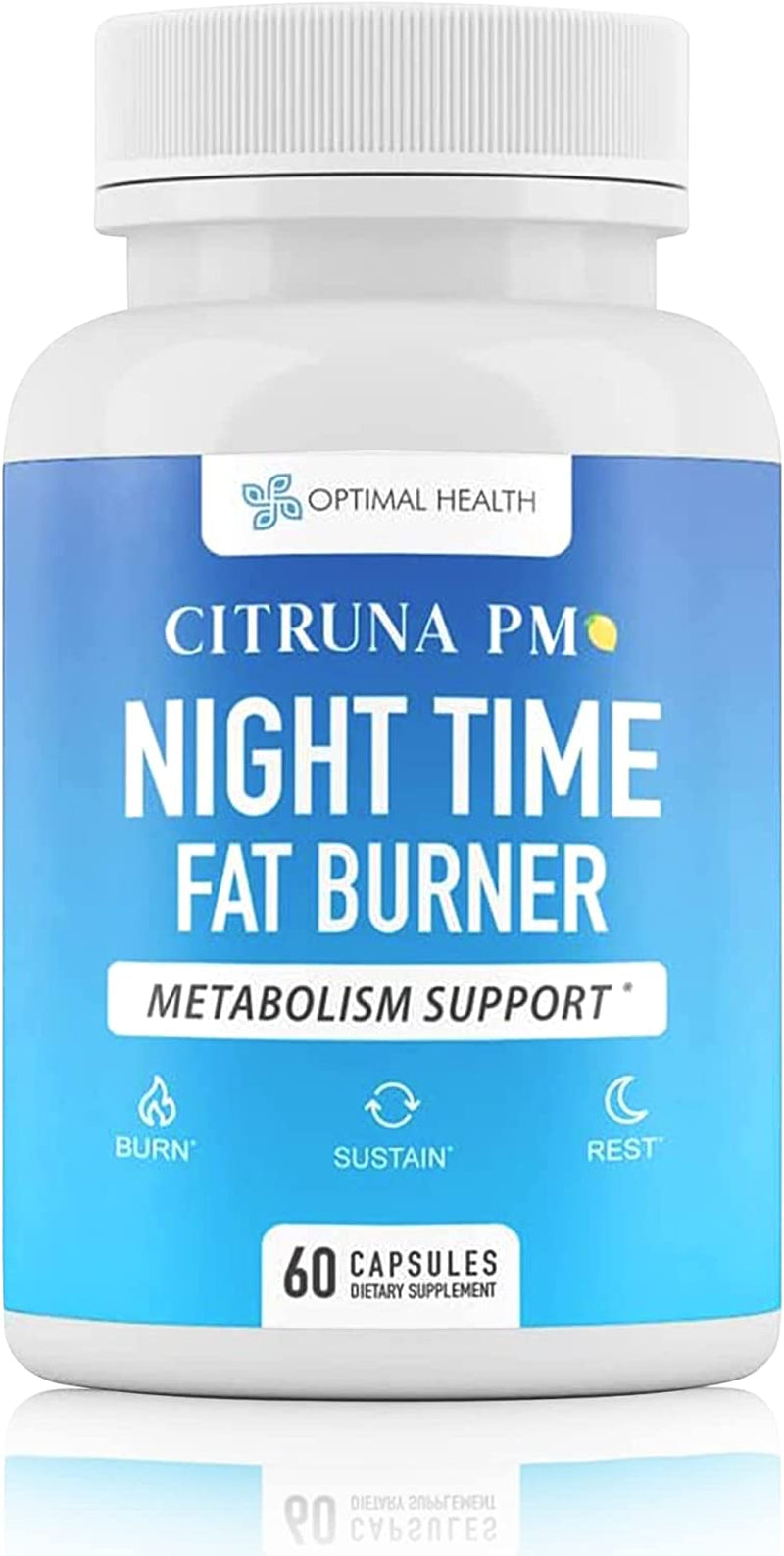 Citruna PM Night Time Weight Loss Supplement for Men & Women- Natural Weight Loss Pills Infused with Ashwagandha, Lemon Balm, 5-HTP - Appetite Control Night Time Fat Loss Pills - 60 Capsules