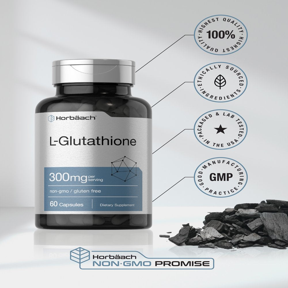 L Glutathione | 300Mg | 60 Capsules | by Horbaach