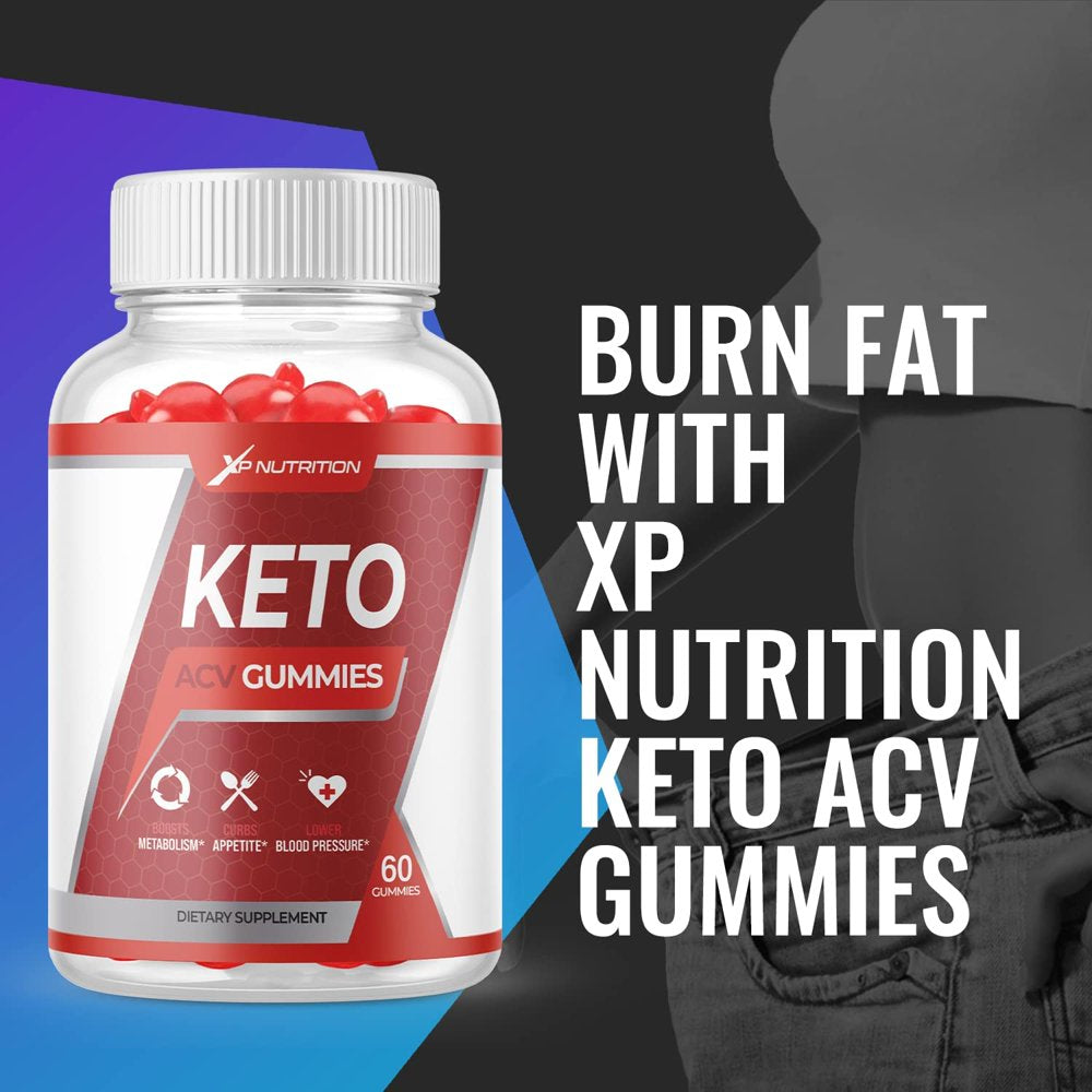 (1 Pack) XP Nutrition Keto ACV Gummies - Supplement for Weight Loss - Energy & Focus Boosting Dietary Supplements for Weight Management & Metabolism - Fat Burn - 60 Gummies