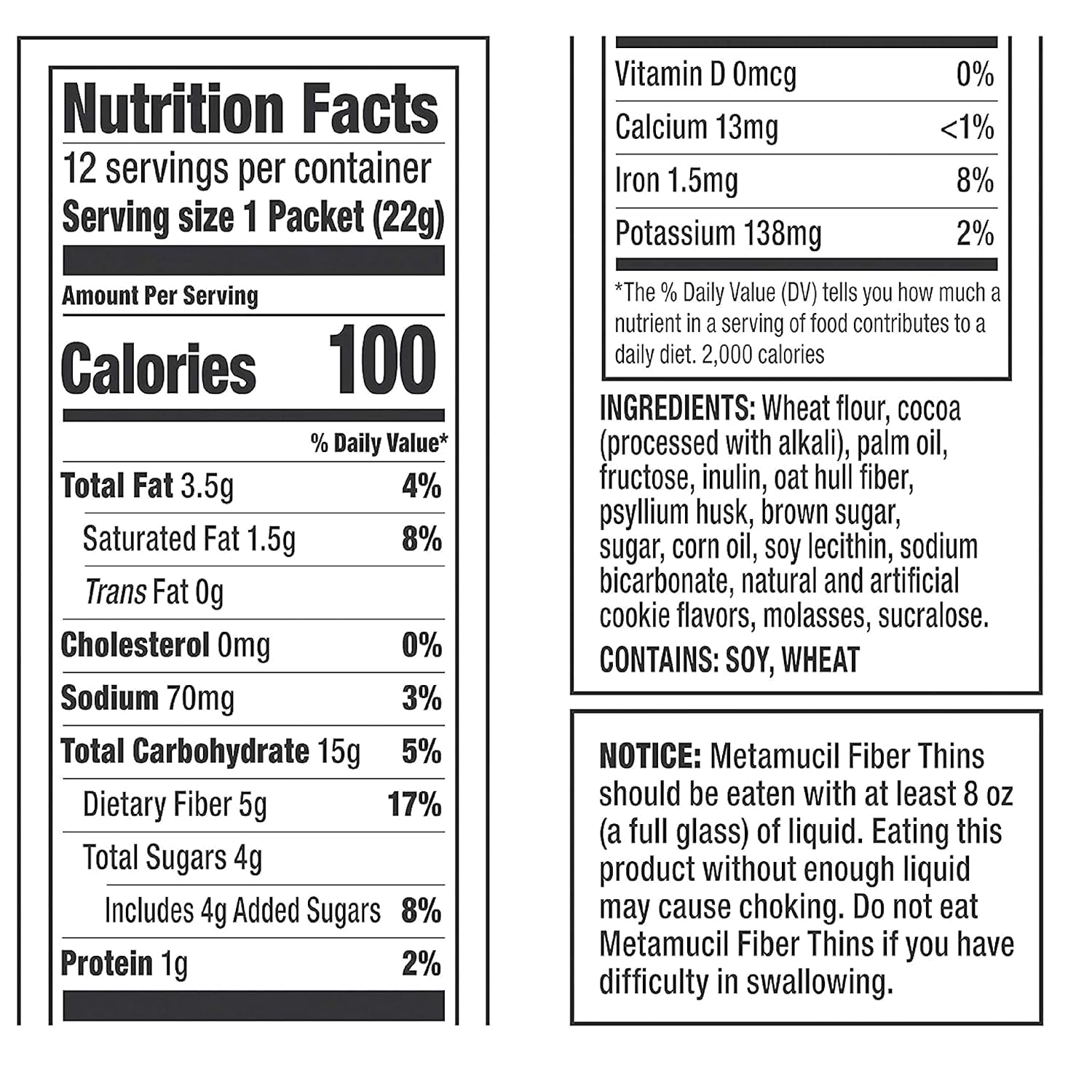 Metamucil Fiberthins Fiber Supplement with Bleam Digestive Health Support Tip Card Psyllium Fiber Bars - 12CT Cinnamon Spice & 12CT Chocolate - Set