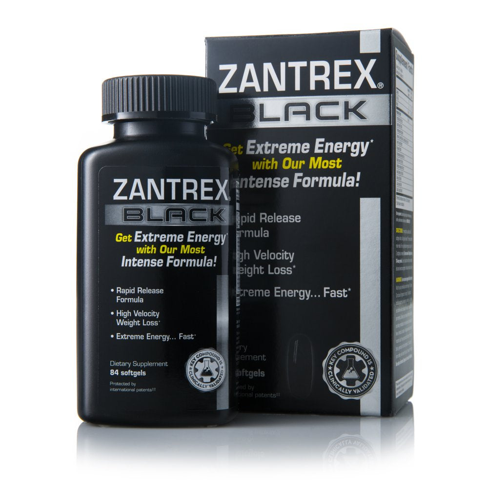 Zantrex Black - Weight Loss Supplement Pills - Weightloss Pills - Dietary Supplements - Lose Weight Supplement - Energy and Weight Loss Pills - 84 Count