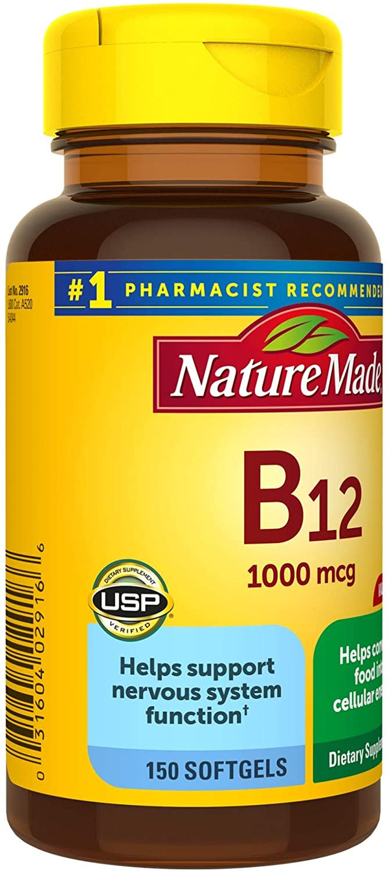 Vitamin B12 1000 Mcg Softgels, 150 Count Value Size