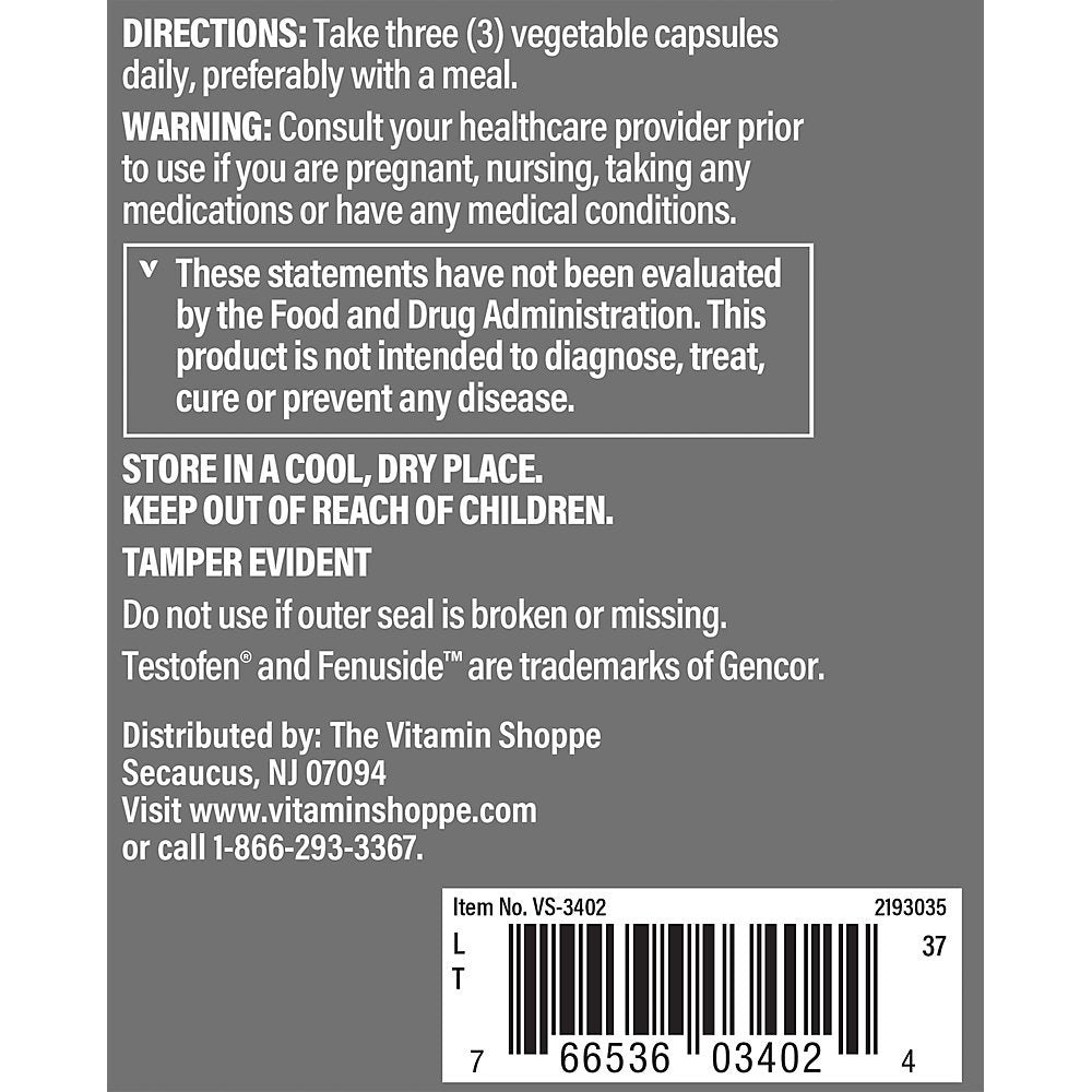 Ultimate Man-T - Testosterone for Men - Boosts Nitric Oxide (180 Vegetarian Capsules)