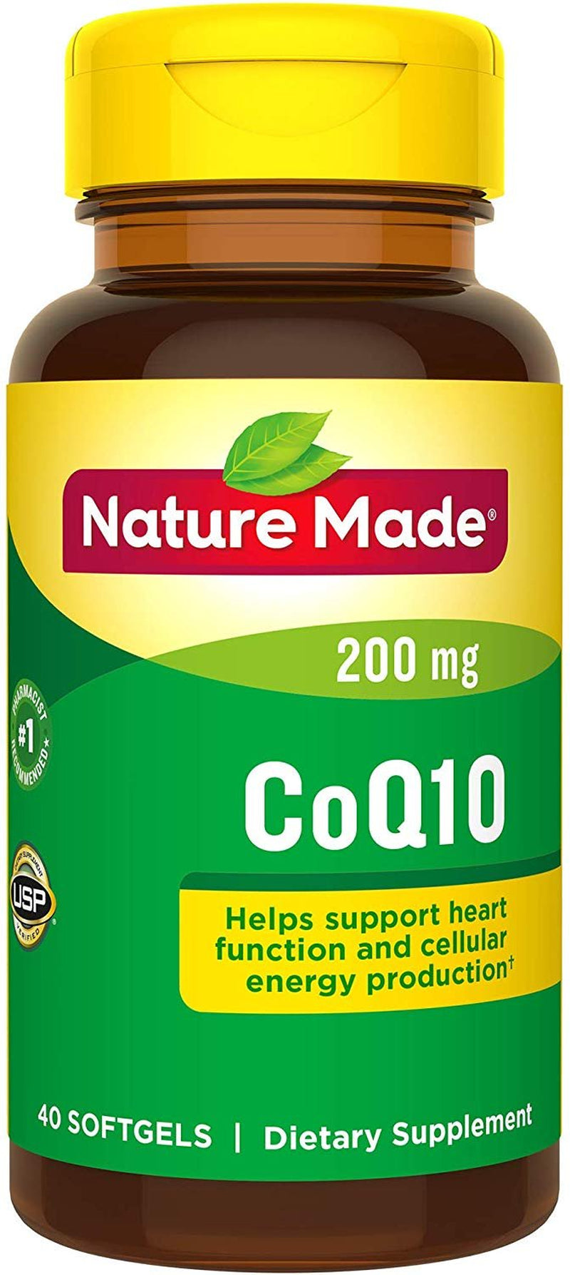 Nature Made Coq10 200 Mg Softgels, 40 Ct for Heart Health Packaging May Vary