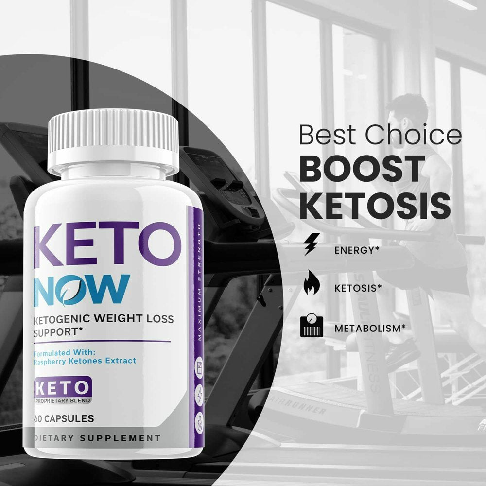 (5 Pack) Keto Now - Supplement for Weight Loss - Energy & Focus Boosting Dietary Supplements for Weight Management & Metabolism - Advanced Fat Burn Raspberry Ketones Pills - 300 Capsules