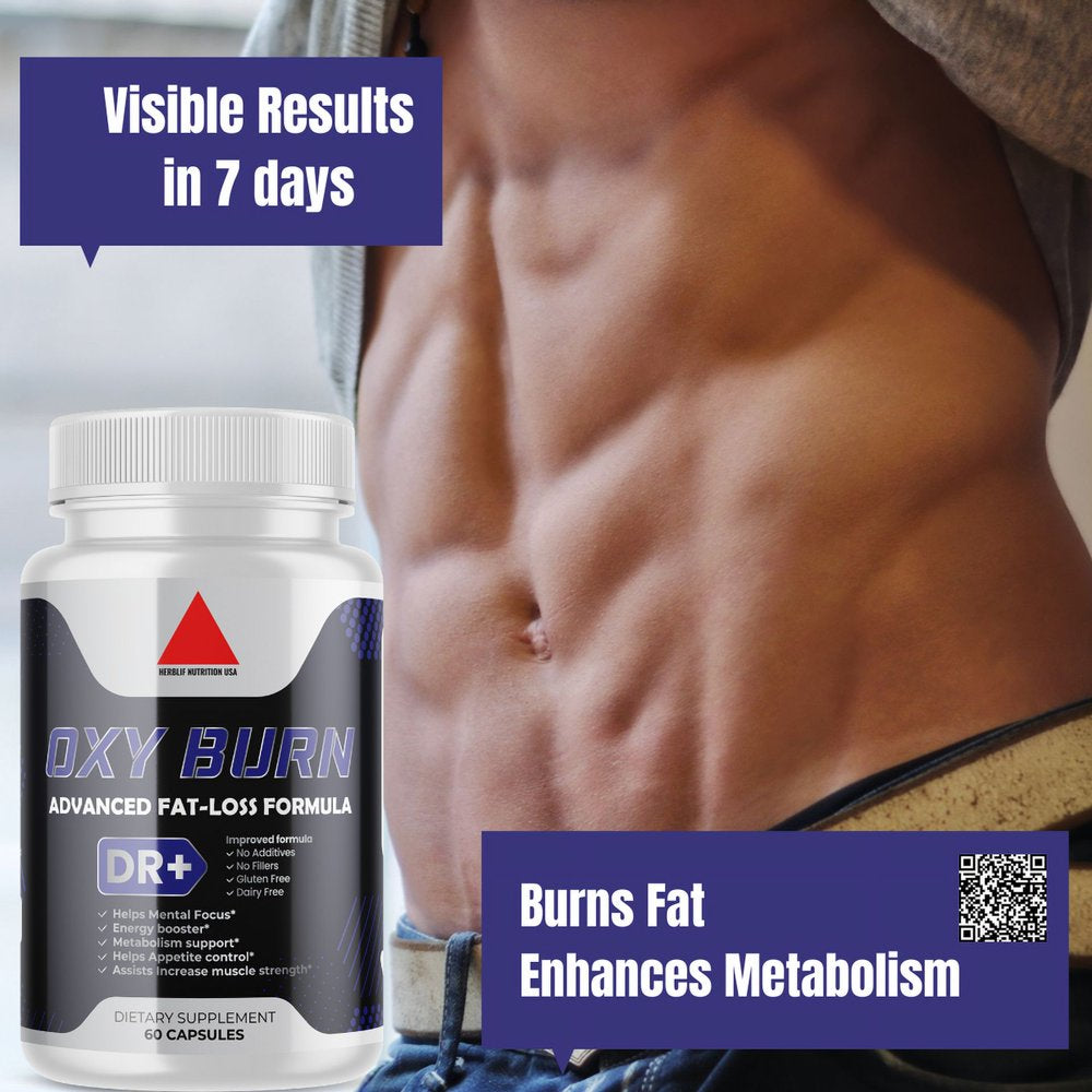 Belly Fat Burner Pills to Lose Stomach Fat - Weight Loss Pills for Men 60 Capsules