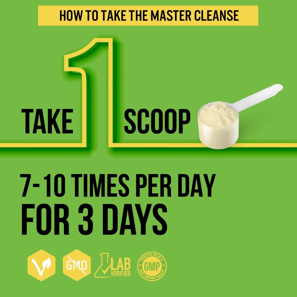 Tiny Tummy Master Cleanse Lemonade Diet - 3 Day Juice Cleanse Plant-Based Detox Powder Supplement with Lemon, Maple Syrup, and Cayenne Diet, 6.34Oz Container