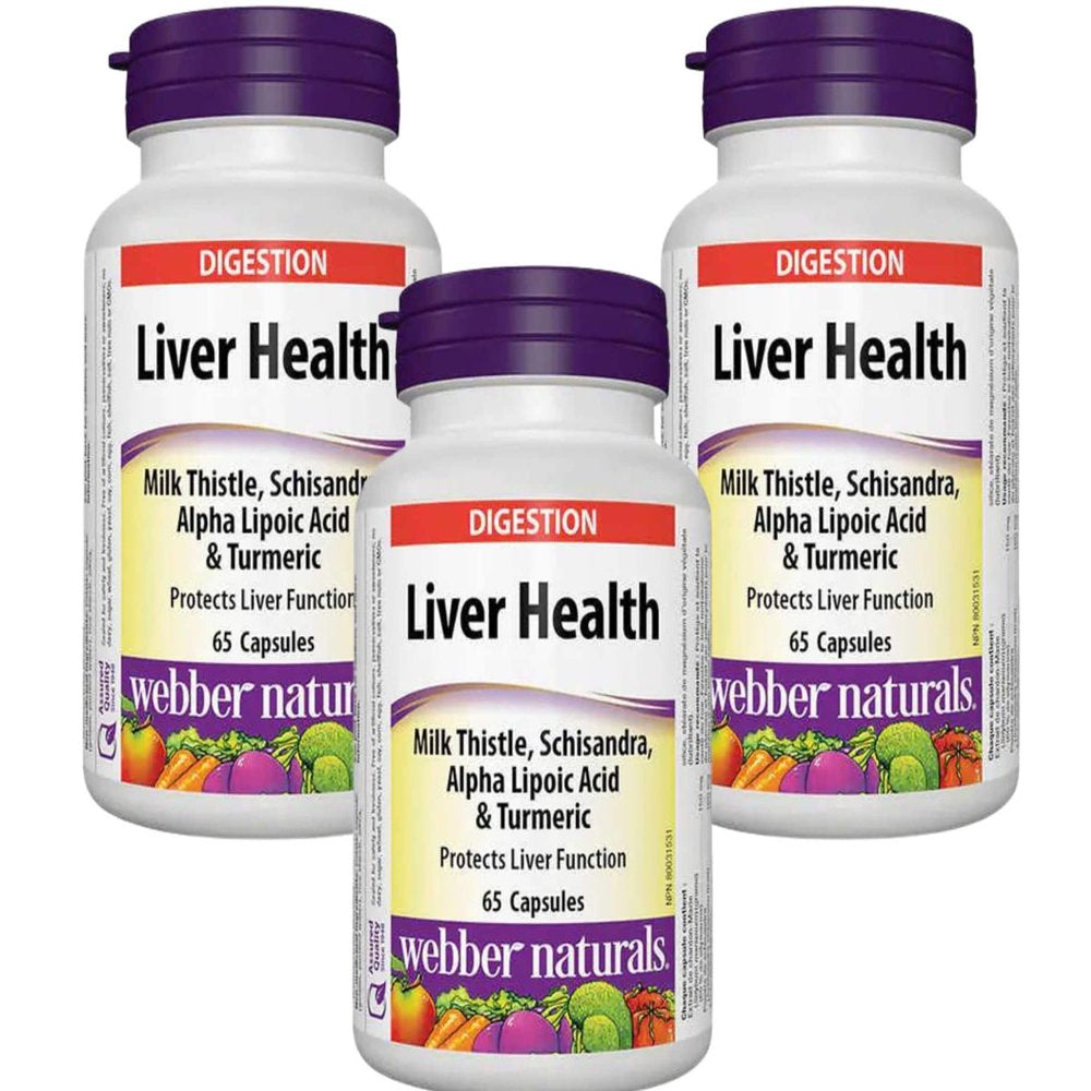 Webber Naturals Liver Health Capsules, 65-Count, 3-Pack