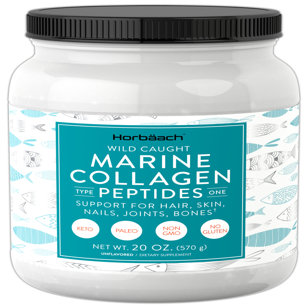 Marine Collagen Peptides Powder 20 Oz | Unflavored | by Horbaach