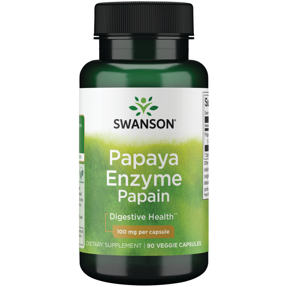 Swanson Papain Papaya Enzyme 100 Mg 90 Veggie Capsules