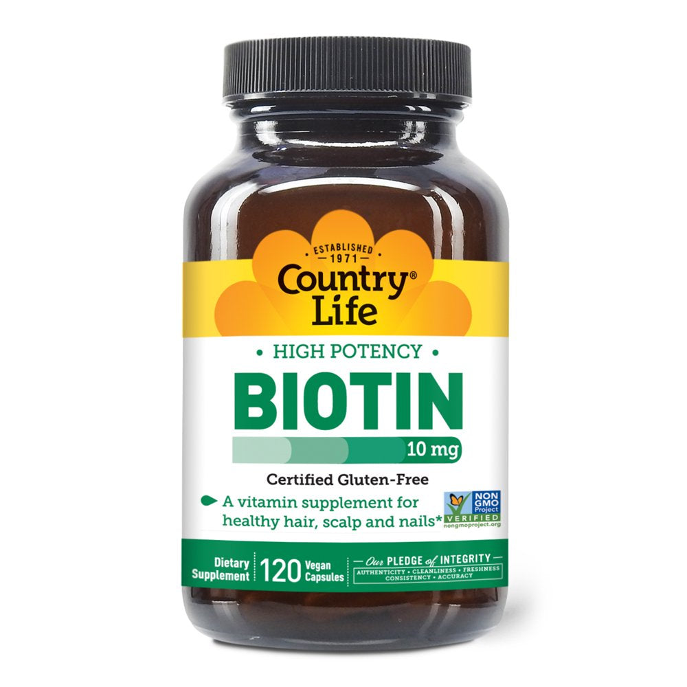 Country Life High Potency Biotin, 10 Mg, 120 Vegan Capsules