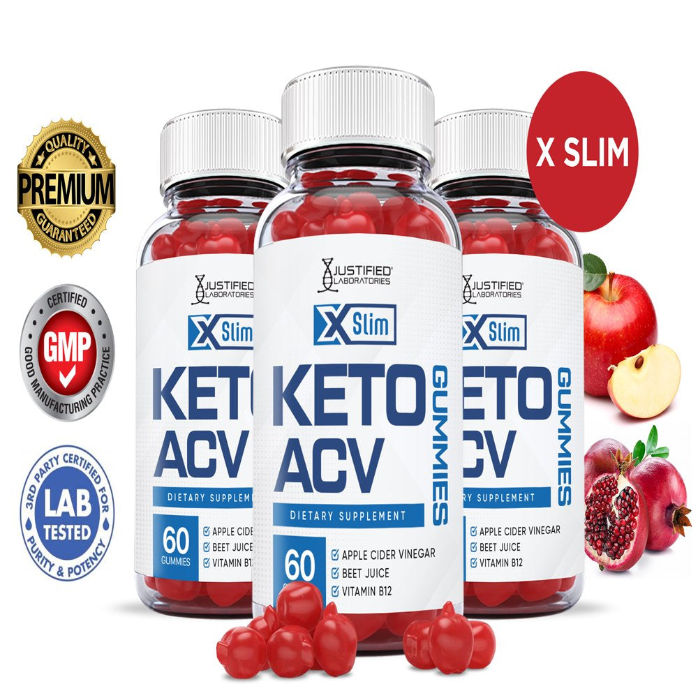 (3 Pack) Xslim Keto ACV Gummies 1000MG Dietary Supplement 180 Gummys