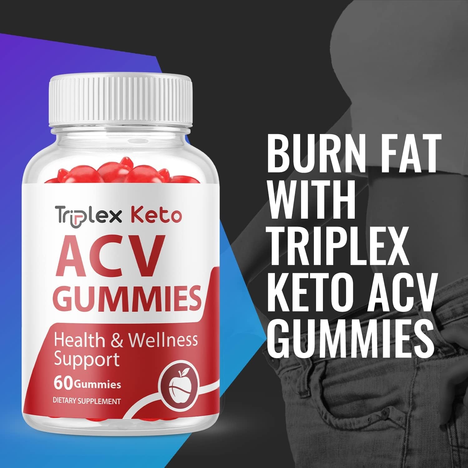 Triplex Keto ACV Gummies, Triplex Keto Gummies (1 Pack)