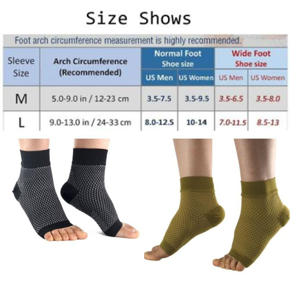 Upgraded Sports Nylon Non-Slip Sweat Absorption Breathable Elasticity Compression Ankle Socks Neuropathy Socks Comprex Ankle Sleeves Soothe Relief Compression Socks GREEN M