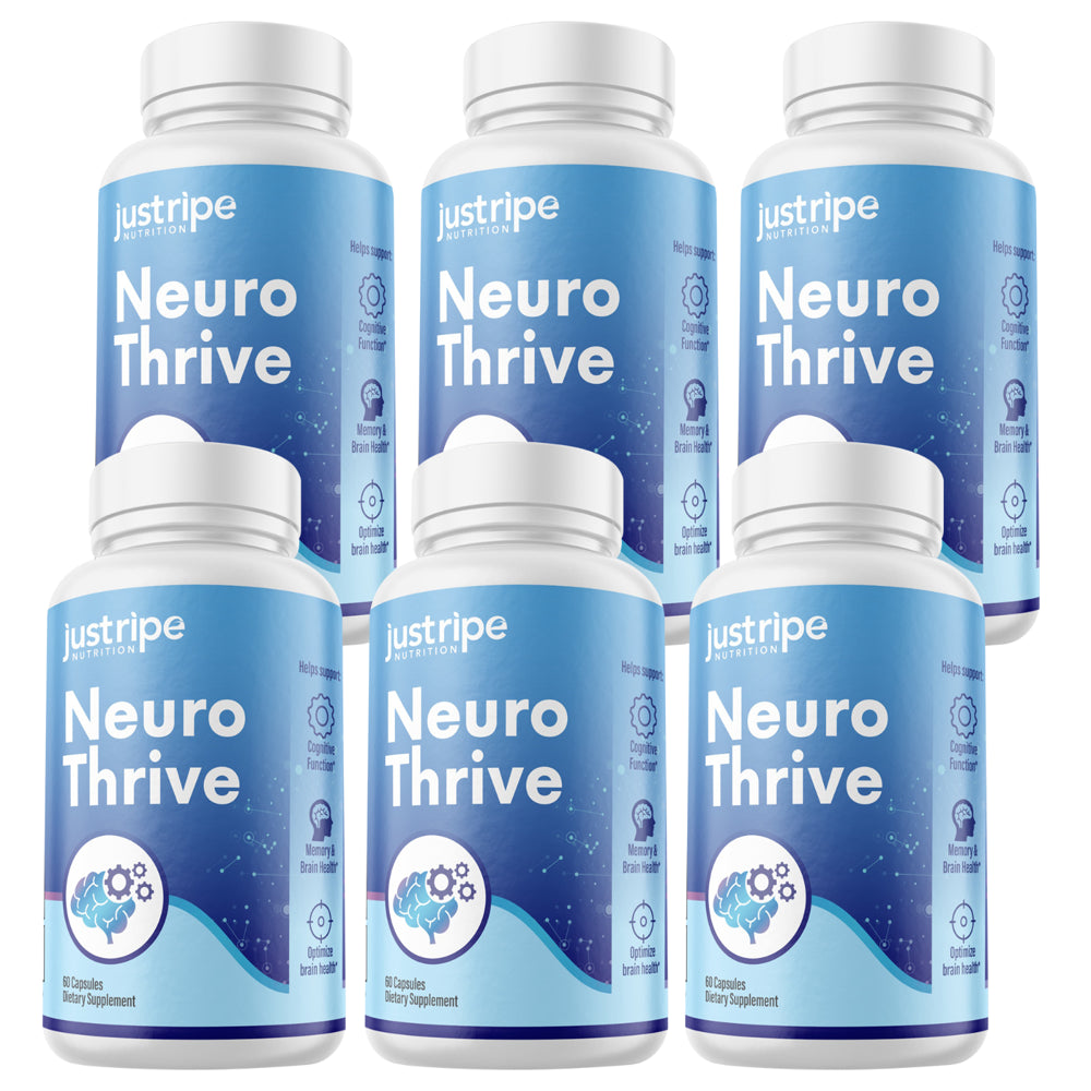 6 Pack Neuro-Thrive Supports Cognitive Function Memory & Brain Health - 60 Caps