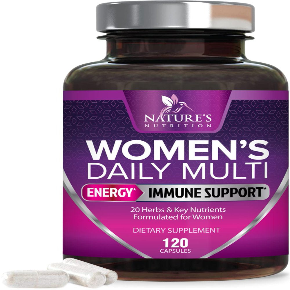 Womens Multivitamin - for Daily Energy & Immune Health Support with Vitamins A, B12, C, D3, Zinc & Biotin, Multivitamin for Women, Non GMO & Gluten Free Women'S Vitamin Supplement - 120 Capsules
