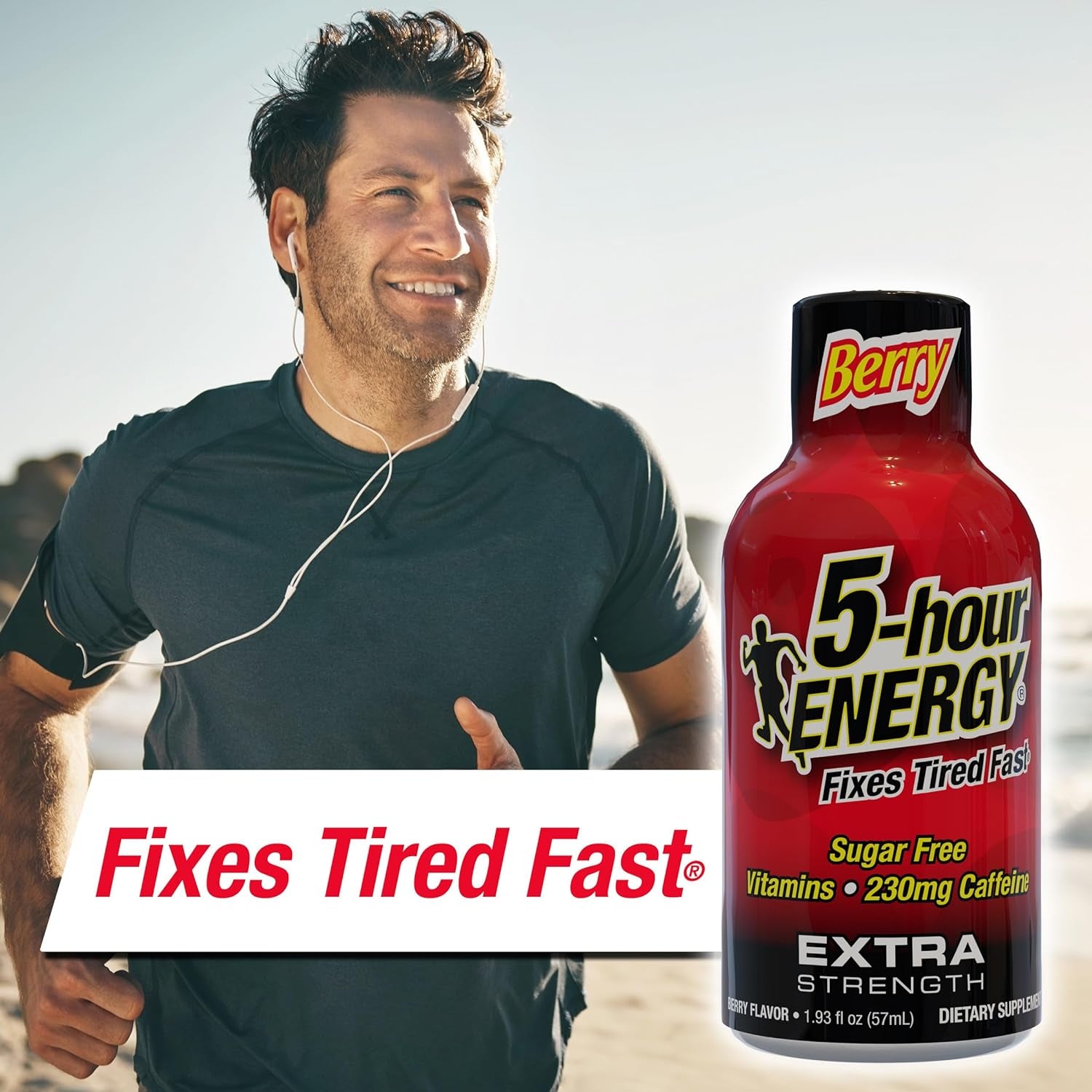 5-Hour ENERGY Extra Strength Energy Shot | Berry Flavor | 1.93 Oz. | 24 Count | Sugar-Free & Zero Calories | B-Vitamins & Amino Acids | 230Mg Caffeinated Energy Shot | Dietary Supplement