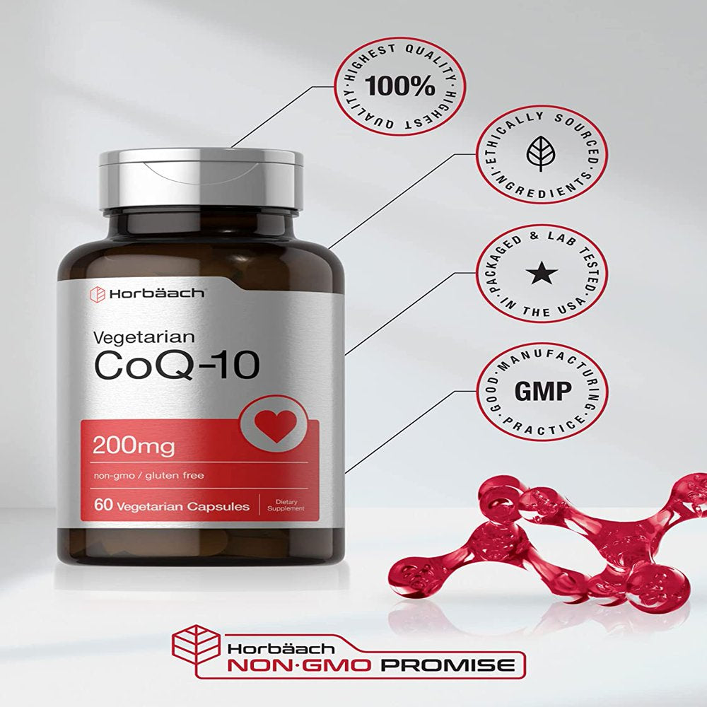 Coq10 | 200Mg | 60 Vegetarian Capsules | by Horbaach