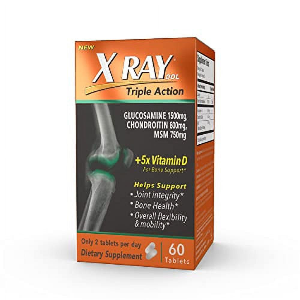 Xray Triple Action Joint Health Supplement with Vitamin D, 60 Count