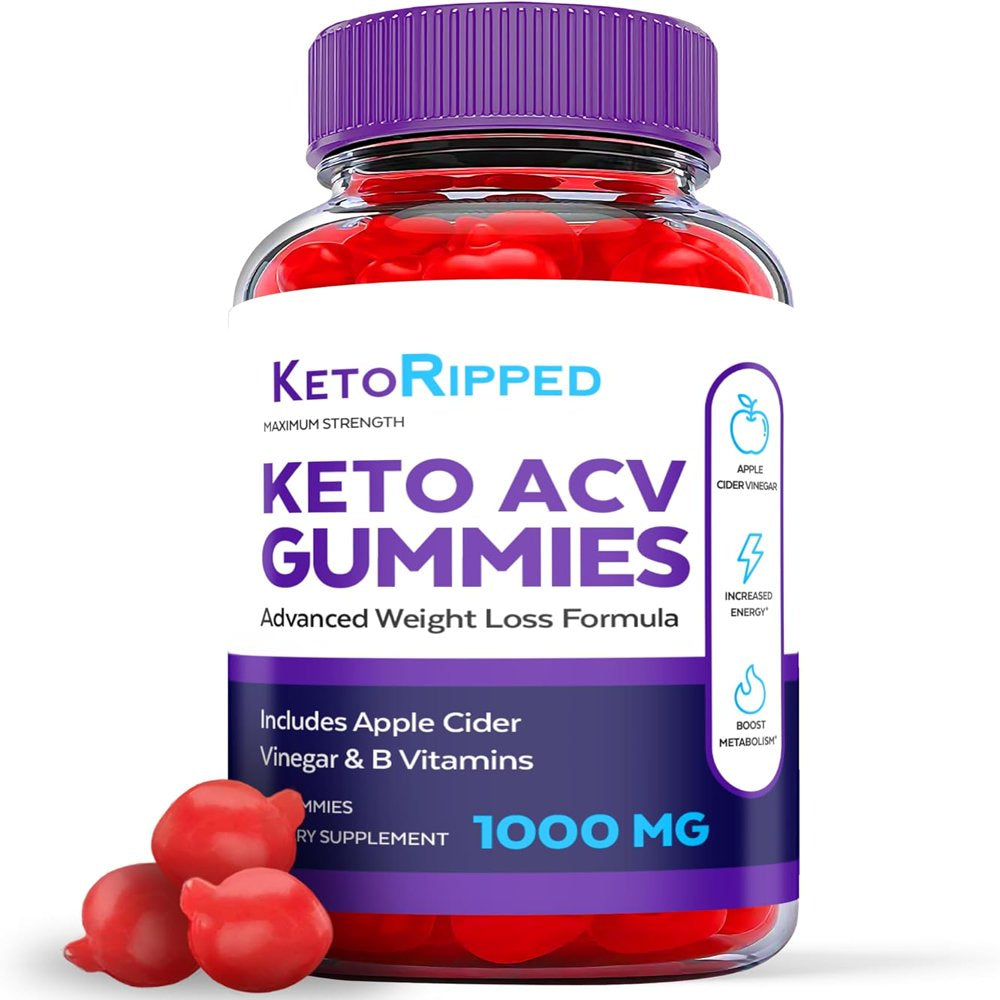 (1 Pack) Keto Ripped Keto ACV Gummies - Apple Cider Vinegar Supplement for Weight Loss - Energy & Focus Boosting Dietary Supplements for Weight Management & Metabolism - Fat Burn - 60 Gummies