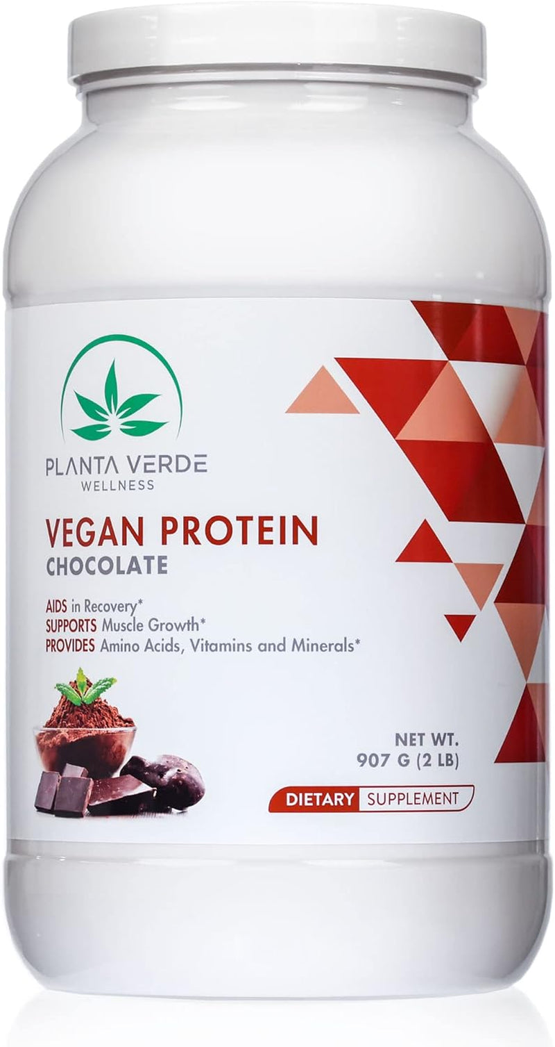 Vegan Protein Powder Chocolate - Plant Based Protein Aids in Muscle Recovery and Growth, Amino Acids Vitamins and Minerals for Your Body (28 Servings)