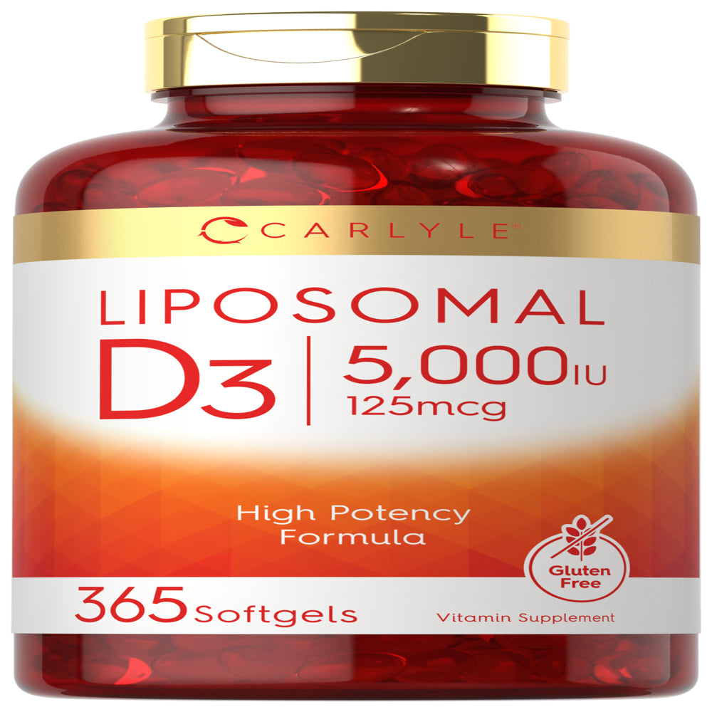 Liposomal Vitamin D3 | 5000Iu | 365 Softgels | by Carlyle
