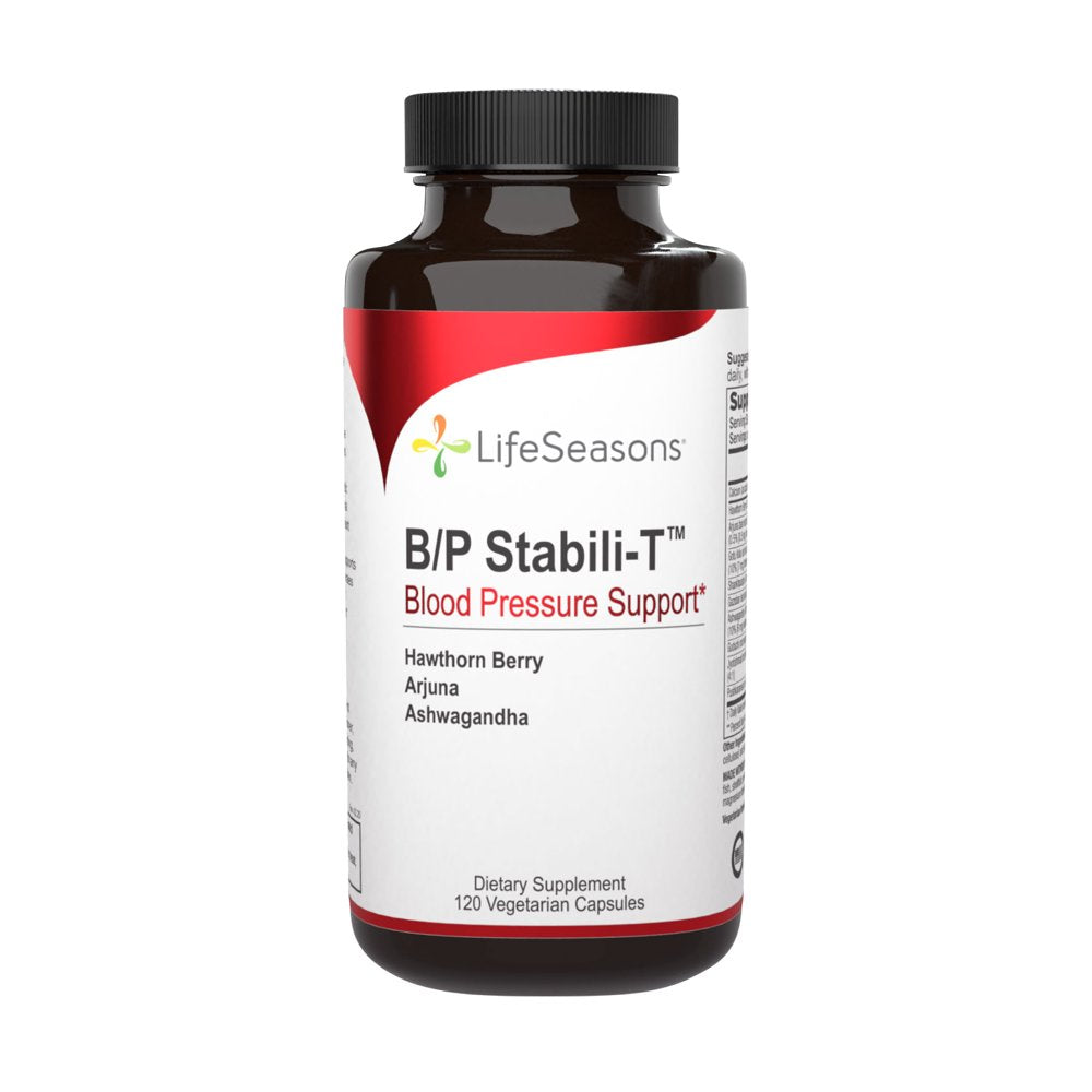 Lifeseasons - B/P Stabili-T - Supports Cardiovascular Health and Blood Circulation - with Ashwagandha, Hawthorn Berry - 120 Capsules