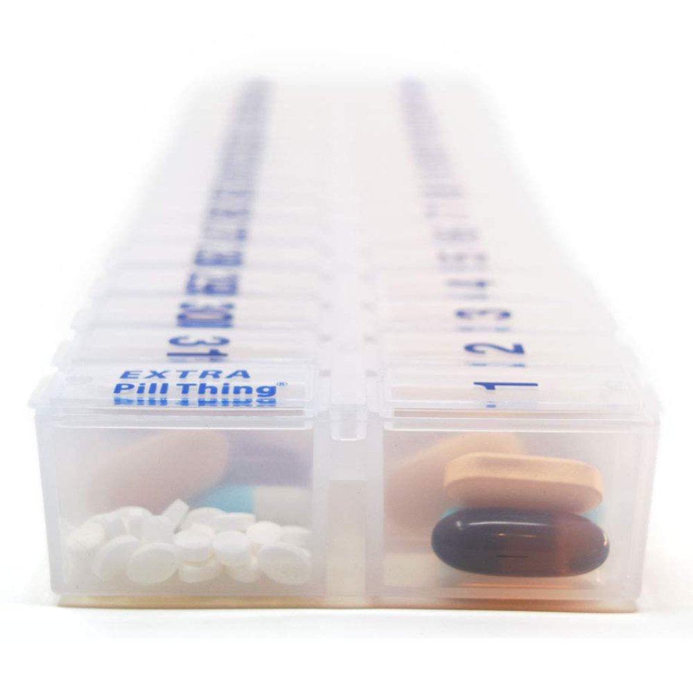 31 Day AM PM Monthly Pill Planner Organizers, Once a Day Large Pill Boxes