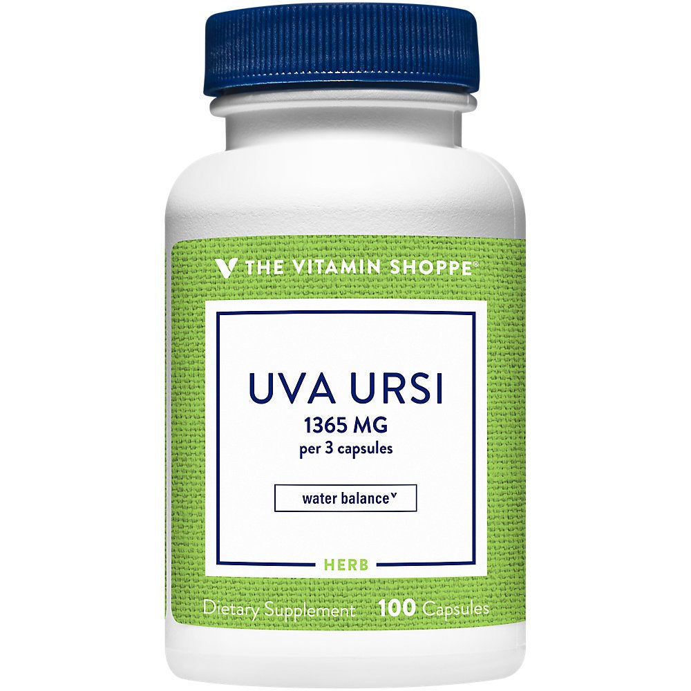 The Vitamin Shoppe Uva Ursi 1,365MG, Supports Fluid Balance, Supports Urinary Tract Health (100 Capsules)