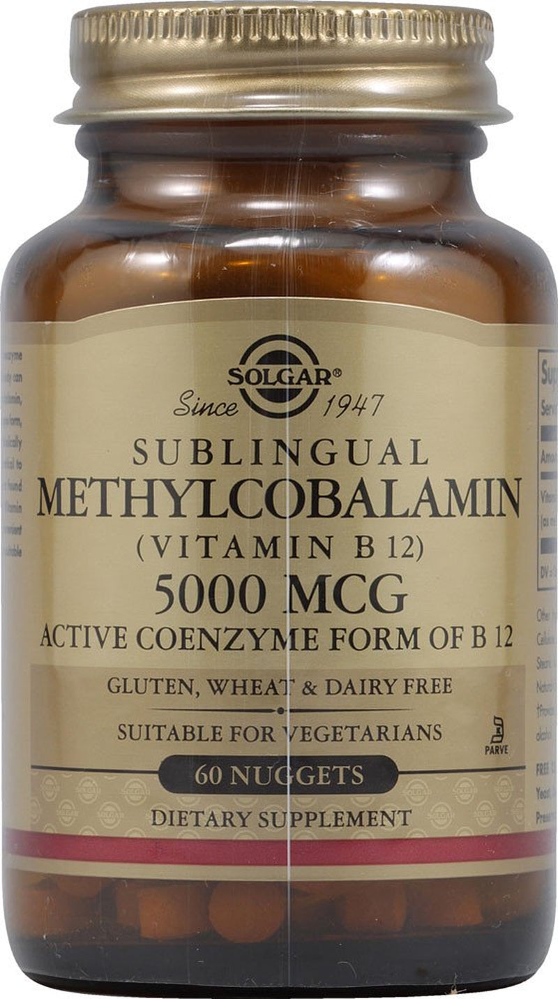 Solgar Methylcobalamin Sublingual Vitamin B12 -- 5000 Mcg - 60 Nuggets