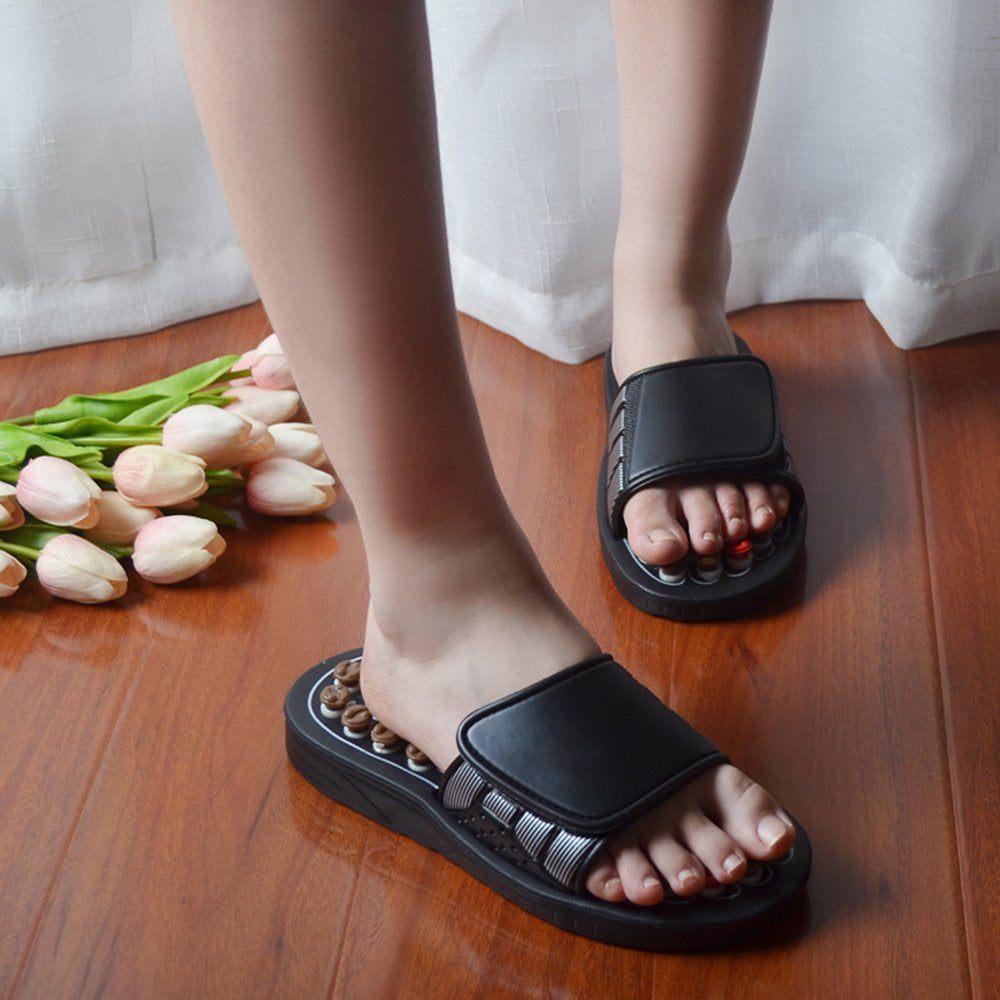 Unisex Massagers Slippers Foot Massagers Slippers Unisex Acupressure Massage Slippers for Relief Plantar Fasciitis Heel Arch Arthritis Neuropathy Pain (Size 44)