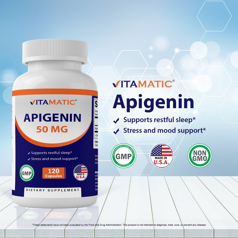 Vitamatic Apigenin 50 Mg 120 Veg Capsules