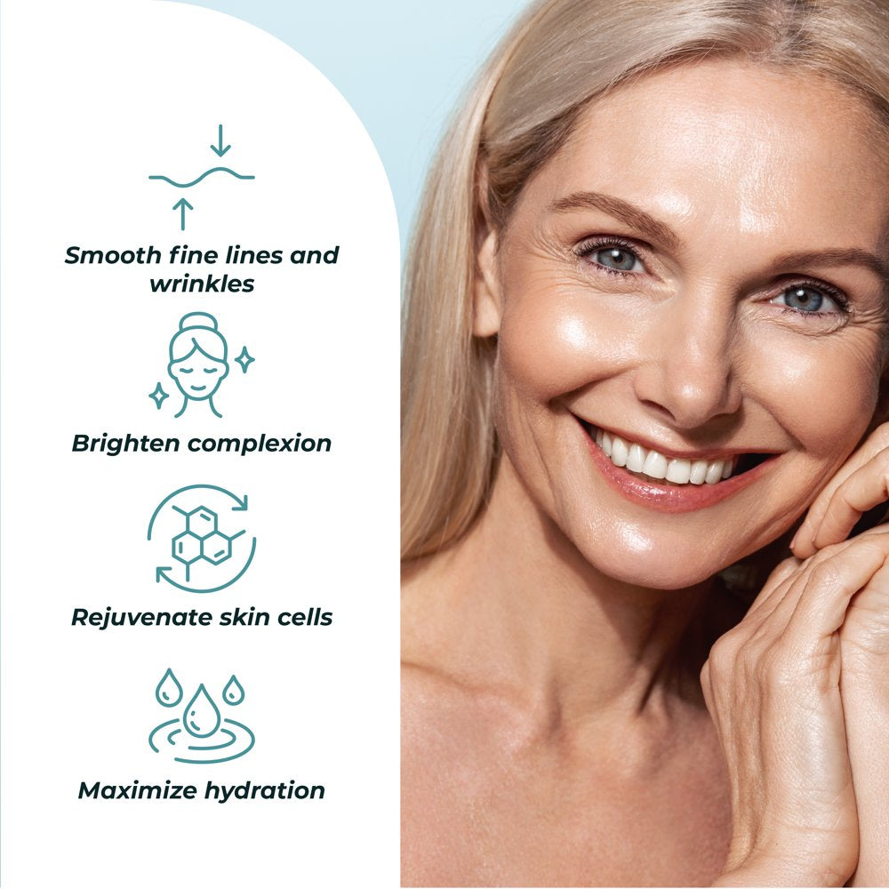 Marine Collagen and Hyaluronic Acid Supplements, Aloe Vera Leaf Gel and Vitamin E Collagen Peptides Pills by Purehealth Research