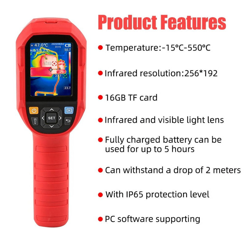 A-BF Uti260B Infrared Thermal Imager -15~550C Industrial Thermal Imaging Camera Handheld USB Infrared Thermometer 256*192 Pixels