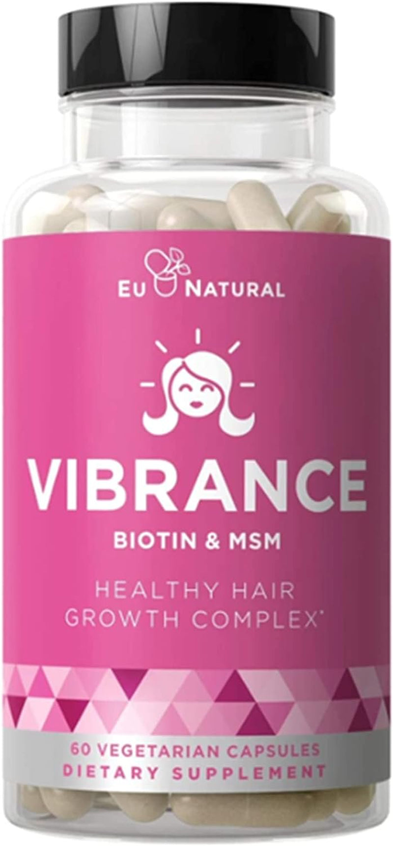 Vibrance Hair Growth Vitamins for Women – Grow Hair Faster, Healthier, and Stronger with Potent Multiblend of Biotin & Optimsm – Supports Thicker, Shinier Hair & Regrowth – 60 Vegetarian Soft Capsules