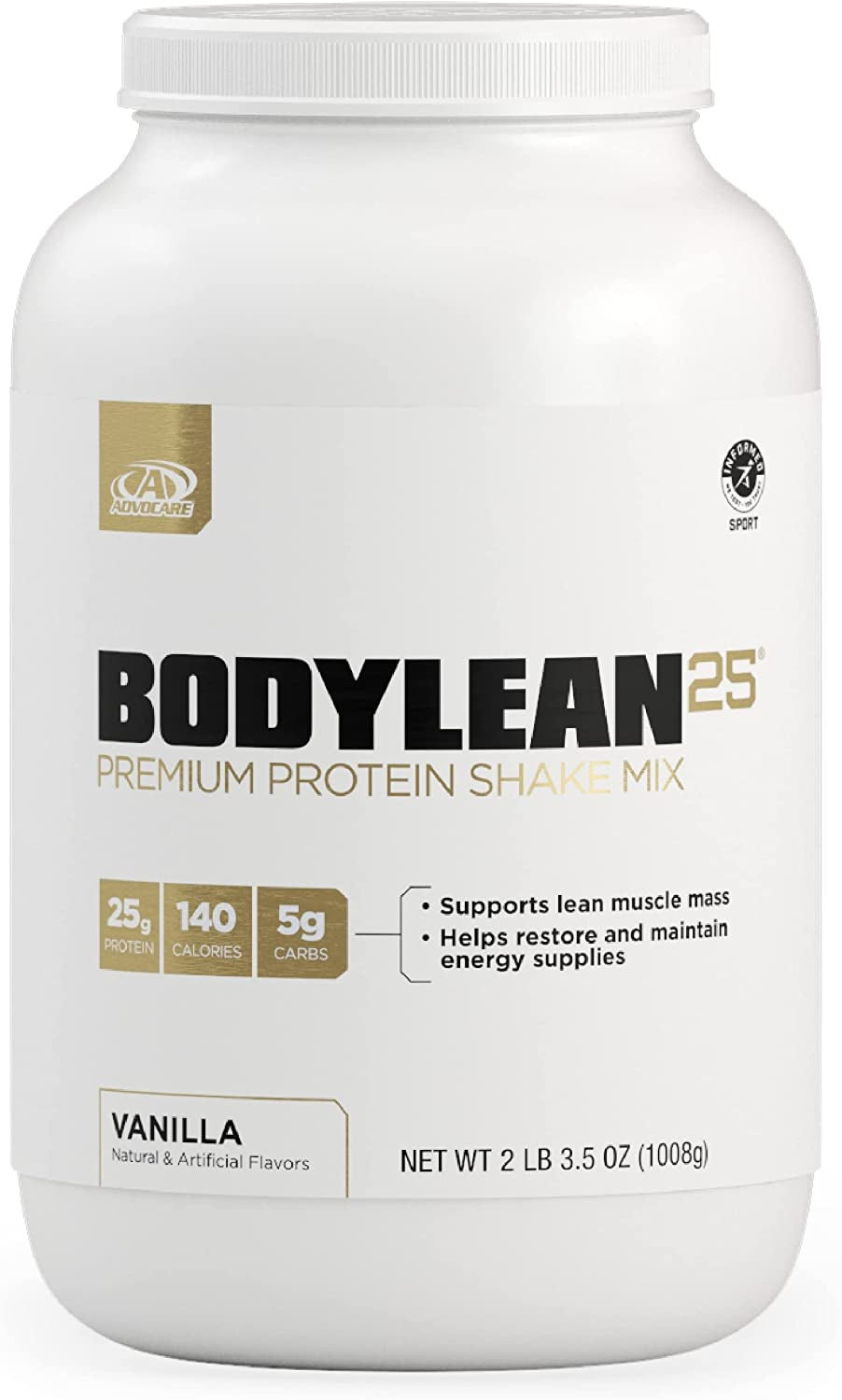 Advocare Bodylean25 Protein Shake Mix - Whey Protein Powder for Muscle Building - Whey Isolate Protein Powder - Whey Concentrate Protein Powder - Protein Shakes Powder - Vanilla - 2 Lb 4.5 Oz