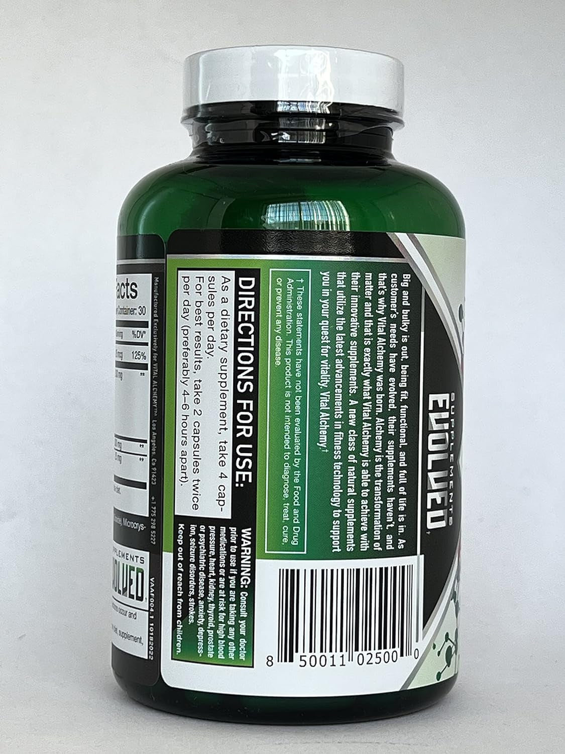 Vital Alchemy Supplements Anafuse with Turkesterone,Epicatechin,Hica,Quercetin,Vitamin D3,Eriobotrya Japonica,And Others for Mass Gains, Muscle Recovery,Post Work Out,Cardio and Immune Support.