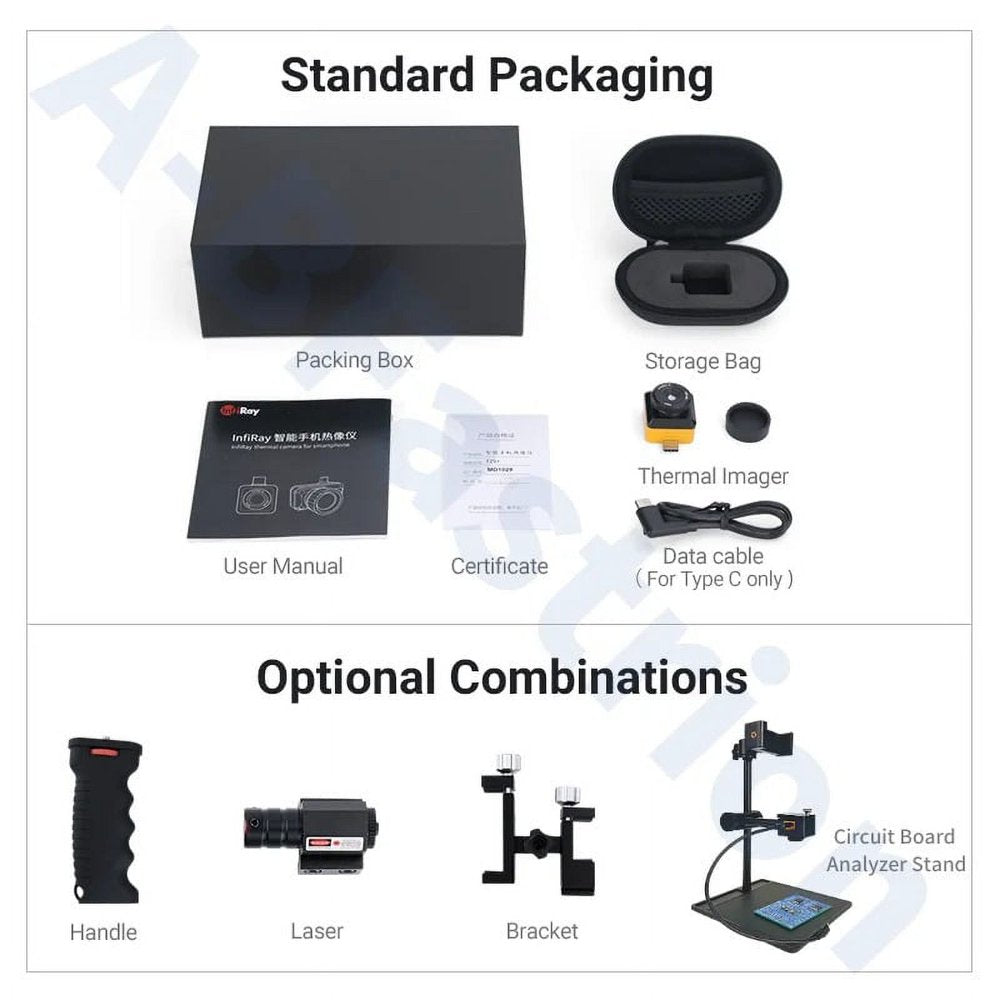 Infiray T2S plus Infrared Thermal Imaging Camera Industrial Circuit Board Floor Detection Thermal Imager for Phone