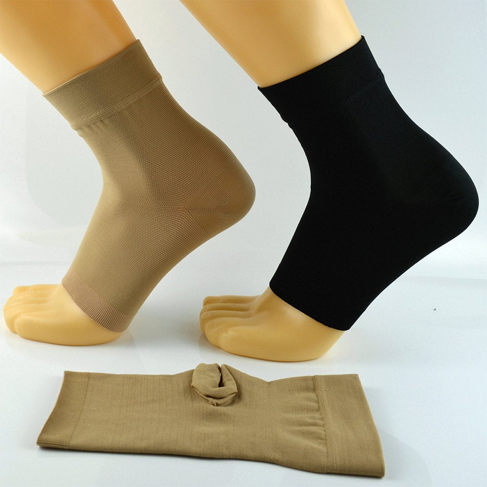 Whigetiy Ankle Compression Sleeve Open Toe Compression Socks for Swelling Plantar Fasciitis Sprain Neuropathy Foot Brace Support